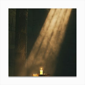 Candlelight In A Church Canvas Print