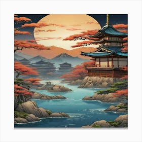 Asian Landscape Painting 1 Canvas Print