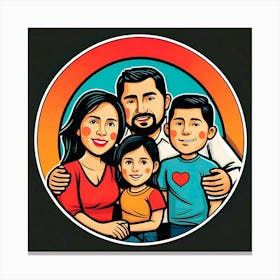 Family Portrait 4 Canvas Print