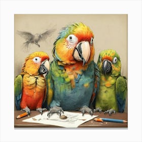 Parrots 6 Canvas Print