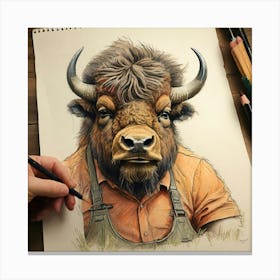 Bison 15 Canvas Print