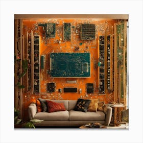 Circuit Board Wall Art Canvas Print