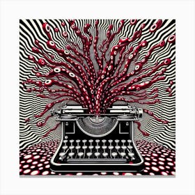 Typewriter Infinity Dots and Obsessive Repetitions 1 Canvas Print