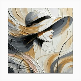 Woman In A Hat 10 Canvas Print