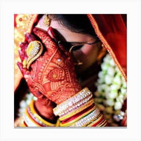 Bride with Mehndi Canvas Print