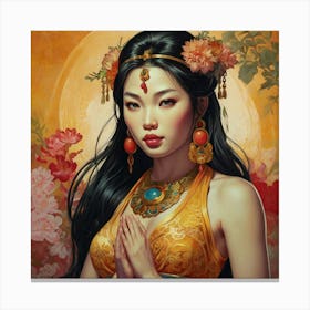 Default Art Print Beautiful Asian Goddess 2 Canvas Print