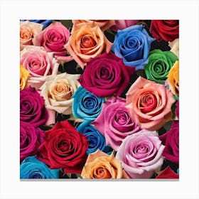 Colorful Roses 19 Canvas Print