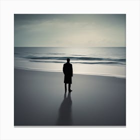 Man Standing On The Beach 1 Canvas Print