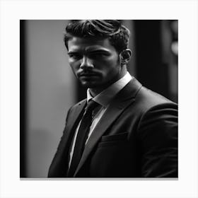 Portrait Of A Man In A Suit Canvas Print