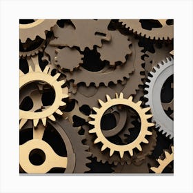 Cogs And Gears 3 Canvas Print