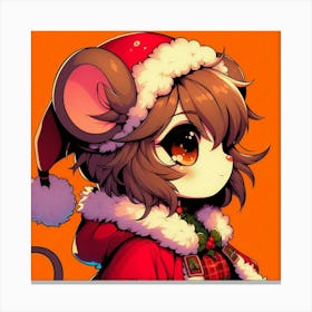 Santa Mouse 1 Canvas Print