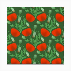 Poppy Fierce Wolf Poppies Bud Canvas Print