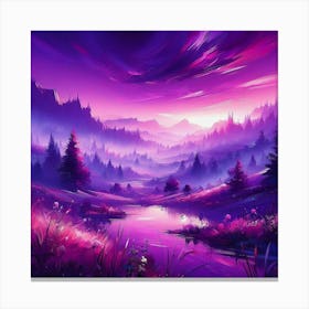 Purple Landscape 1 Canvas Print