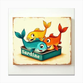 sardines art prints Leinwandbild