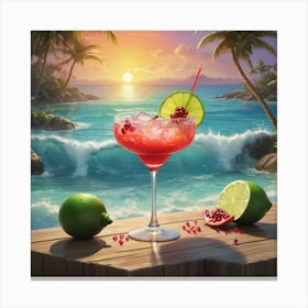 Sunset Margarita Canvas Print