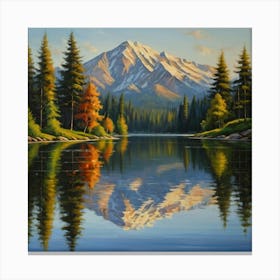 Mountain Reflected 1 Canvas Print