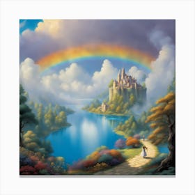 Rainbow Castle Canvas Print