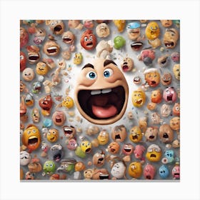 Emoji laugh Canvas Print