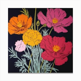 Cosmos 1 Pop Art Illustration Square Canvas Print