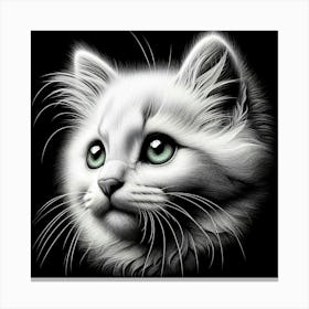 White Cat 2 Canvas Print