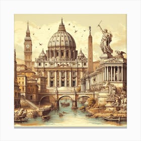 Rome Cityscape Canvas Print