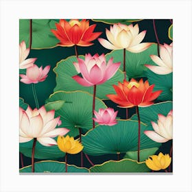 Lotus Flower Wallpaper 15 Canvas Print