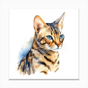 Bengal Cat Portrait 2 Canvas Print