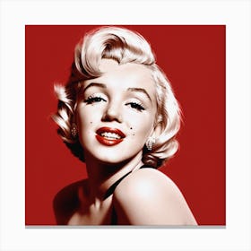 Crimson Allure Marilyn Monroe Canvas Print