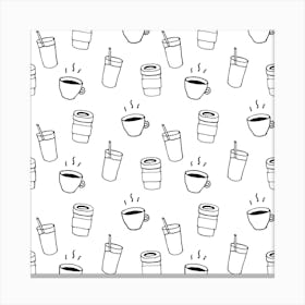 Coffee Cup Pattern Lienzo