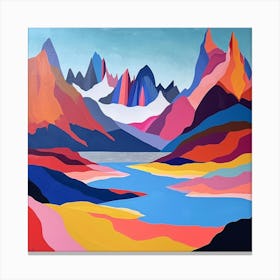 Colourful Abstract Los Glaciares National Park Argentina 3 Canvas Print
