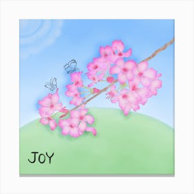 Joyful Cherry Blossoms Canvas Print