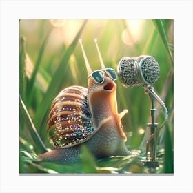 Snail Life ; a snail dares to dream Canvas Print