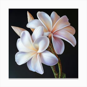 Two White Flowers Canvas Print