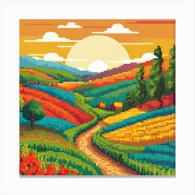 Pixel Art Canvas Print