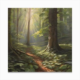 Path In The Woods 1 Canvas Print