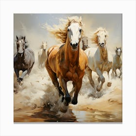 Noble Neighs Echoes Of Valor Canvas Print