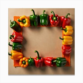 Frame Of Peppers 18 Canvas Print