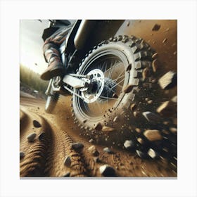 Dirt Bike Racing Concept Canvas Print