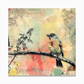 Bird On A Branch 1 Canvas Print