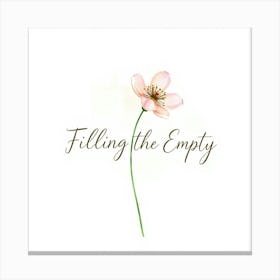 Filling The Empty 3 Canvas Print