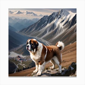 St Bernard Dog 71 Canvas Print