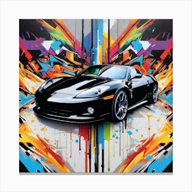 Black Sports Car 2 Canvas Print