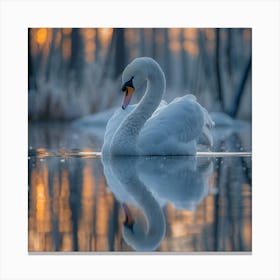 Spring Swan Canvas Print