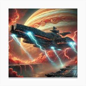 A Sci Fi Depiction Of Maelstrom Class Naval Vessel Canvas Print