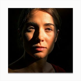 Firefly Dramatic Interplay Of Light And Shadow On A Face 1622 (2) Canvas Print