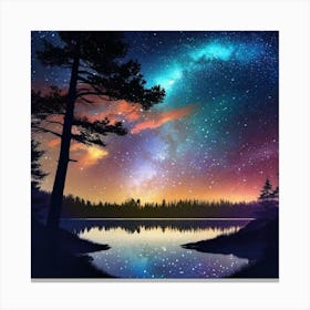 Night Sky With Stars 3 Canvas Print