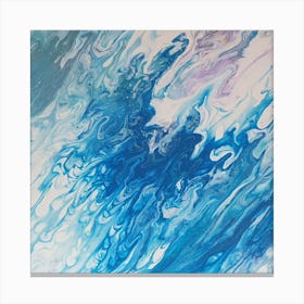 Blue And White Abstract Painting Canvas Print