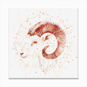 Aries Zodiac Sign Canvas Print