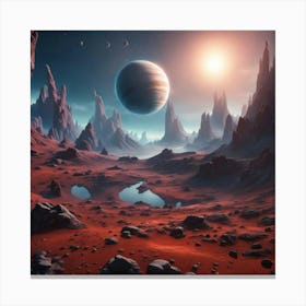 Space Landscape Canvas Print