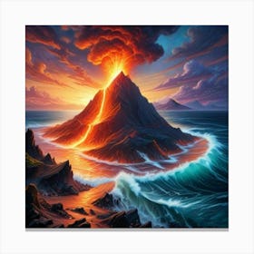 Volcano Eruption Canvas Print